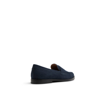 Ted Baker PARLIAMENT - Grained Leather Penny Loafers NAVY