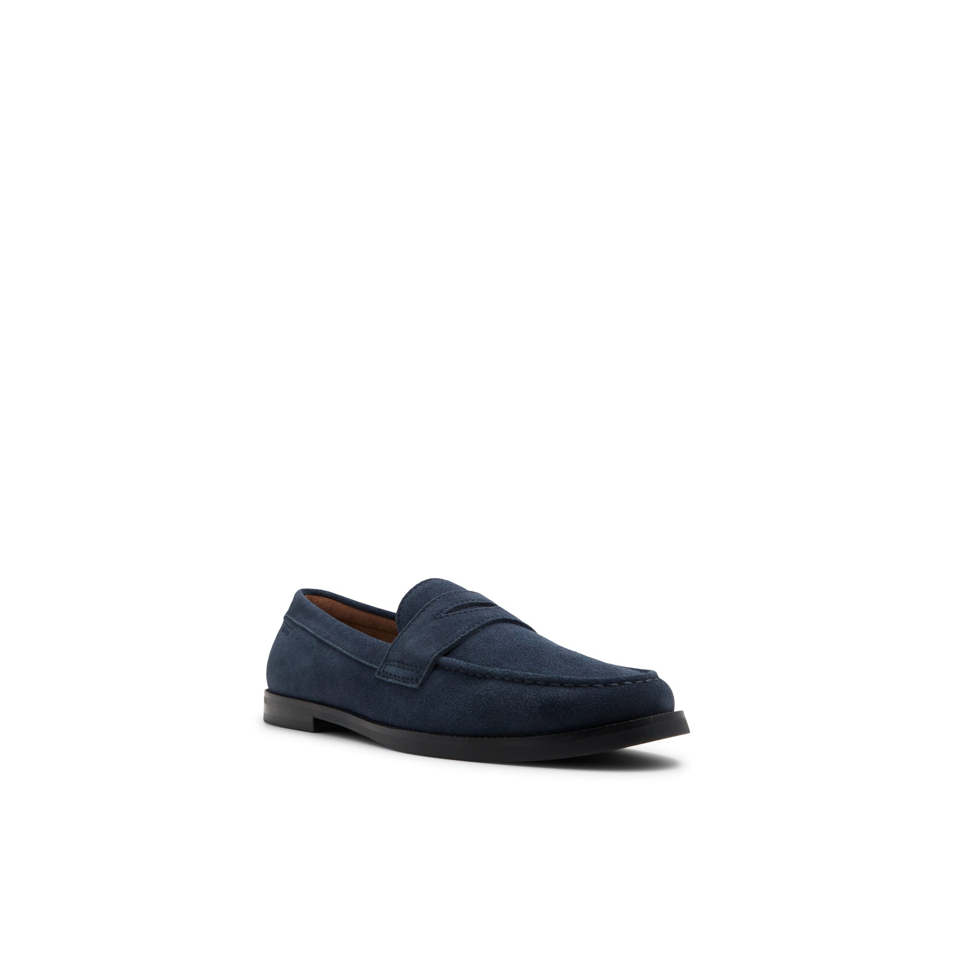 Ted Baker PARLIAMENT - Grained Leather Penny Loafers NAVY