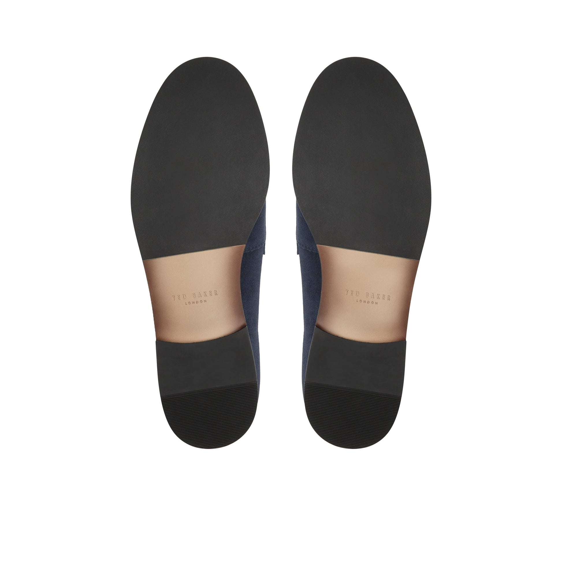 Ted Baker PARLIAMENT - Grained Leather Penny Loafers NAVY