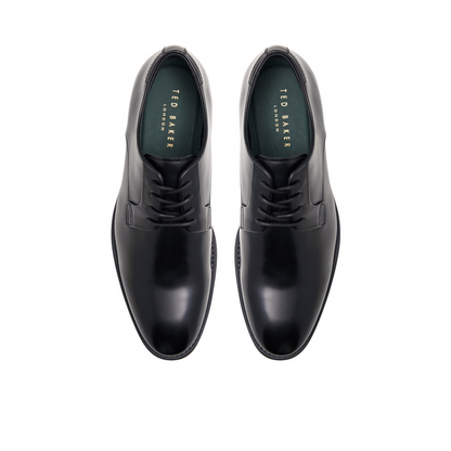 Ted Baker REGENT - Black Polished Leather Derby Shoes BLACK