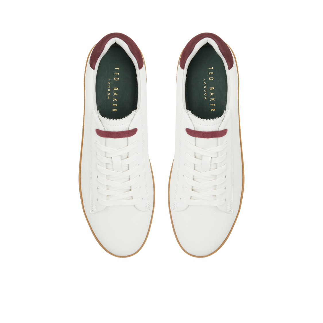 Ted Baker WESTWOOD - White Leather Cup Sole Sneakers WHITE