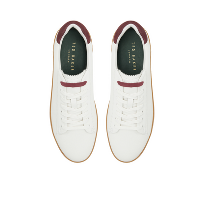 Ted Baker WESTWOOD - White Leather Cup Sole Sneakers WHITE