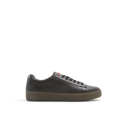 Ted Baker WESTWOOD - Black Leather Cup Sole Sneakers DARK BROWN