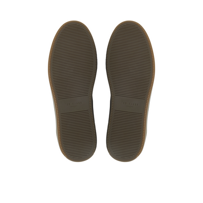 Ted Baker WESTWOOD - Black Leather Cup Sole Sneakers DARK BROWN