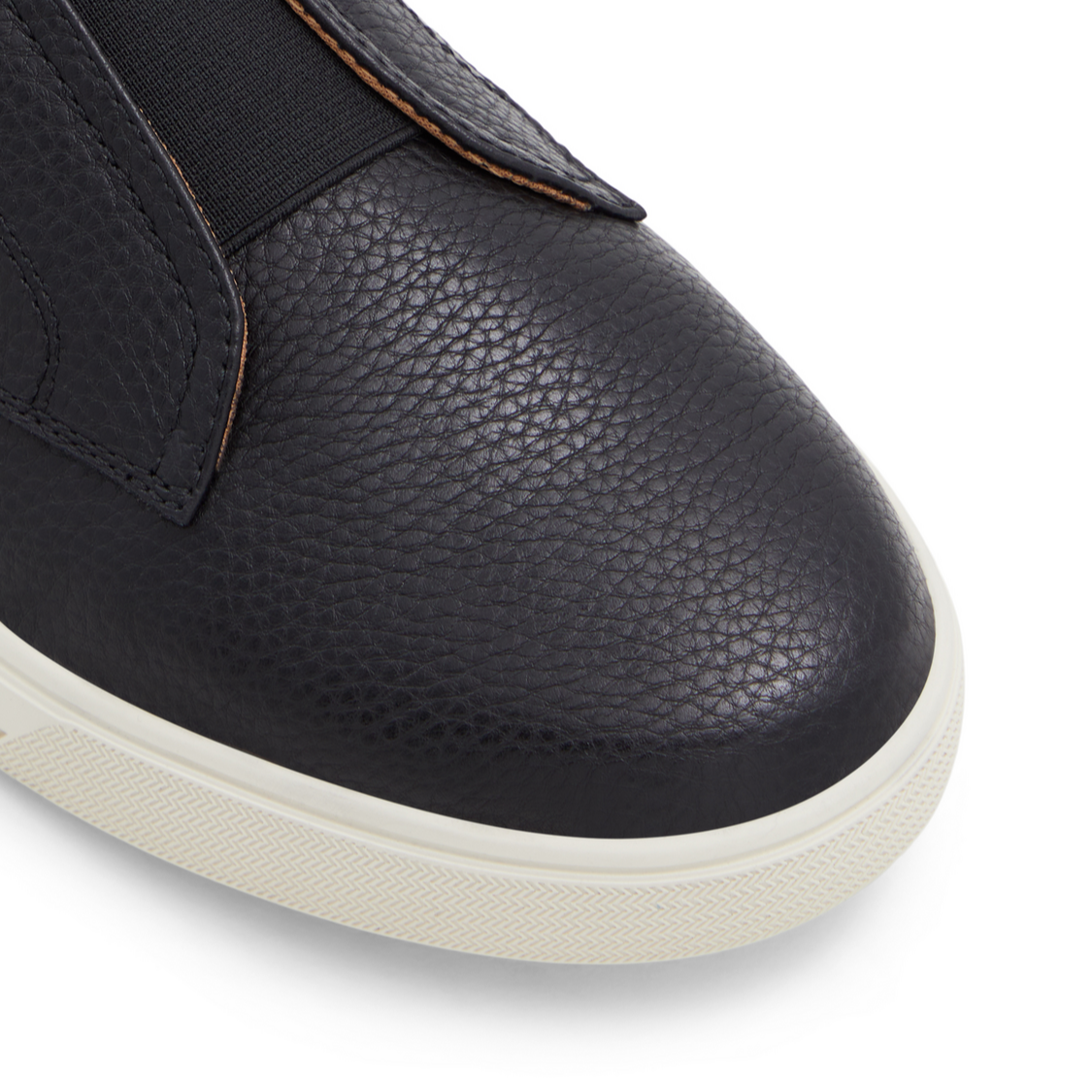 Ted Baker BRENTON - Textured Leather Slip On Sneakers BLACK