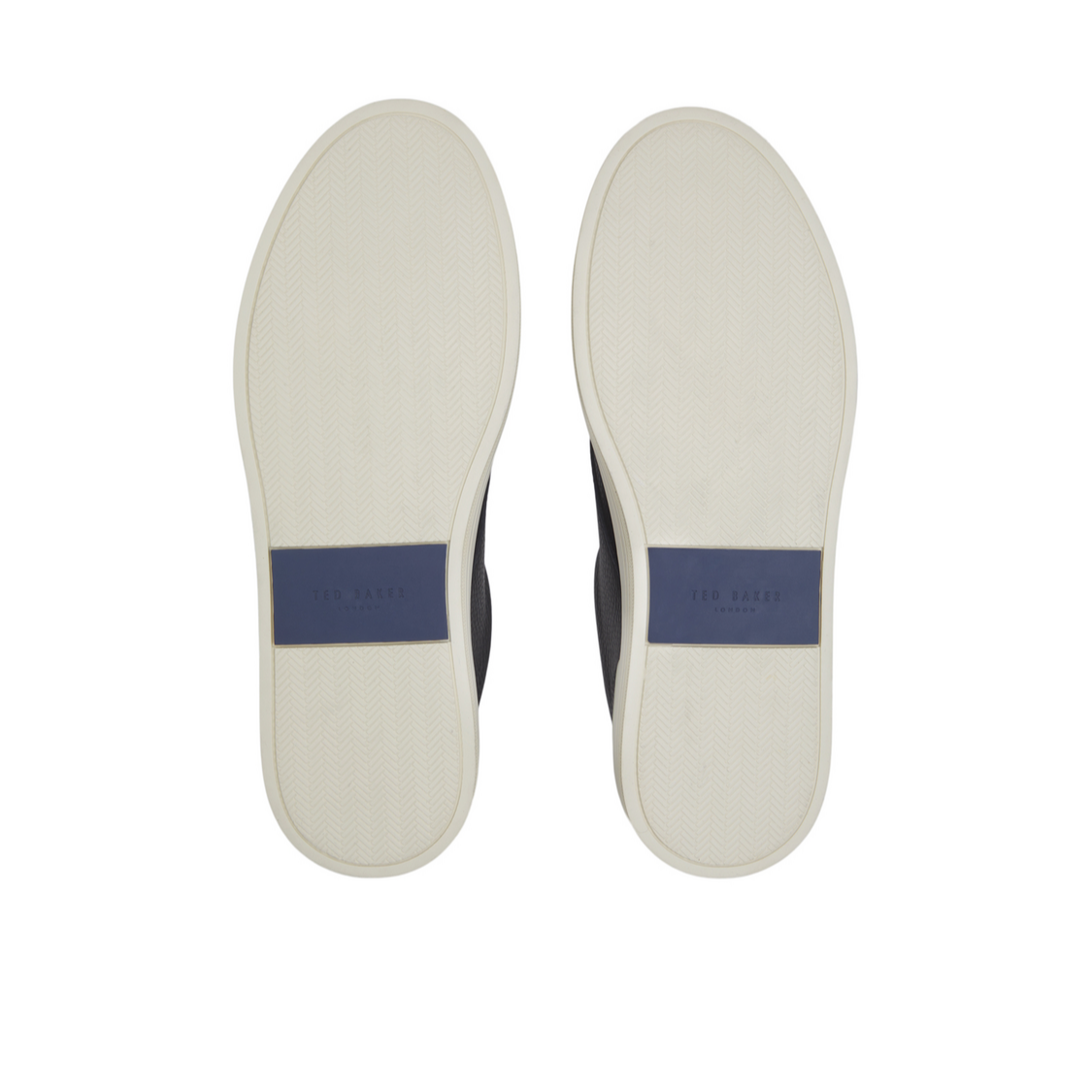 Ted Baker BRENTON - Textured Leather Slip On Sneakers BLACK