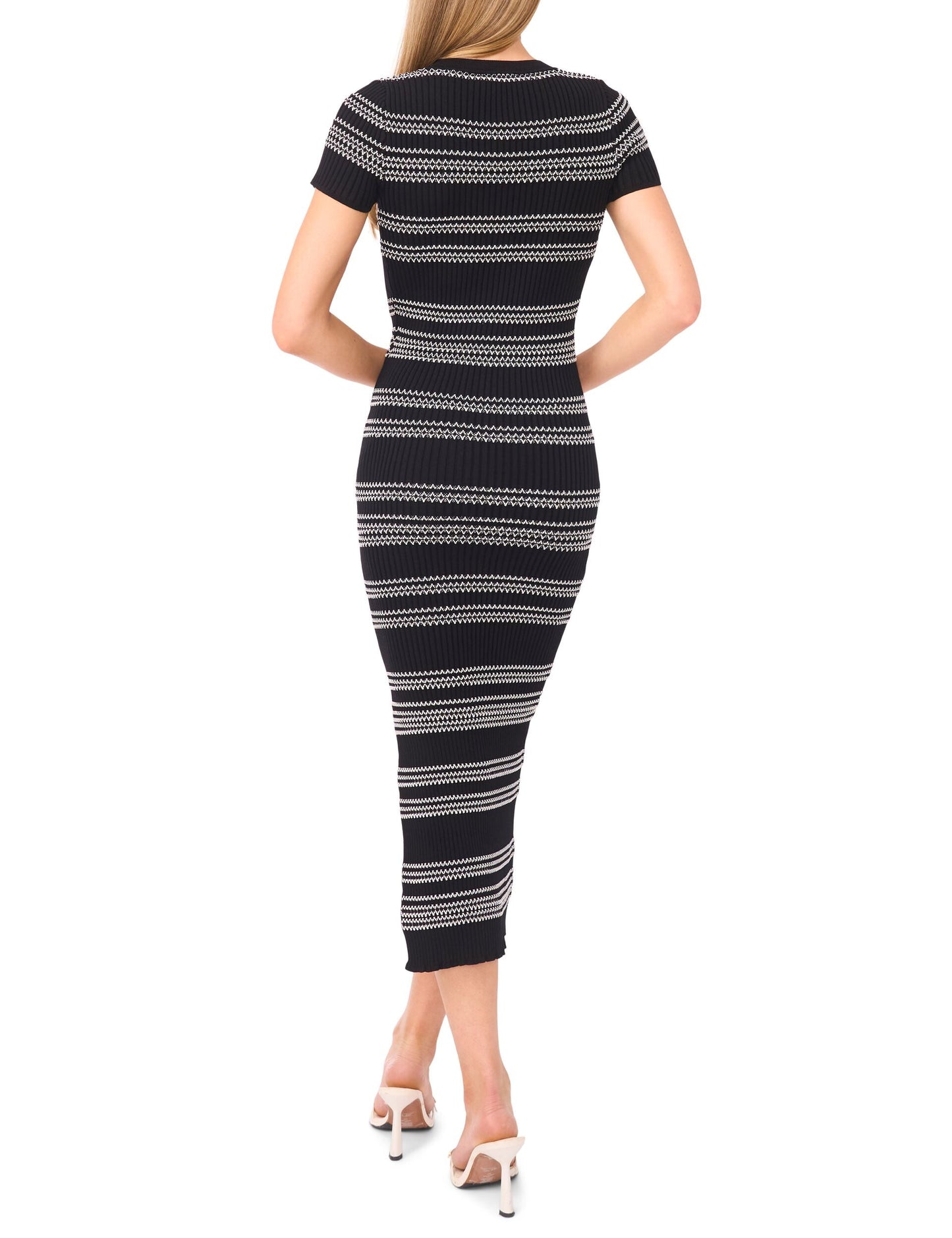 Ted Baker EMA - Short Sleeve Maxi Dress With Contrast Stripe BLACK