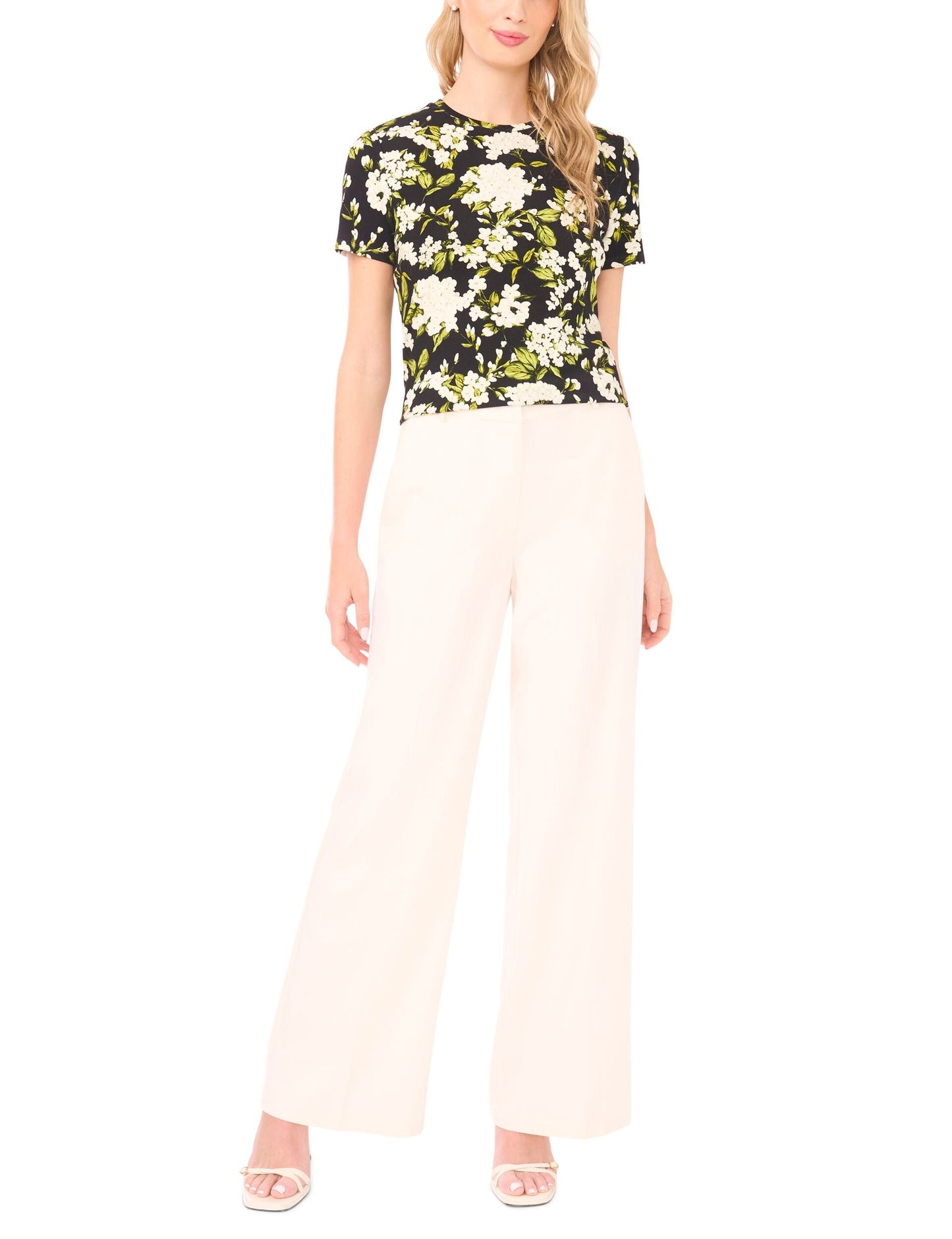Ted Baker WILLOW Floral Cotton Short Sleeve T-Shirt BLACK