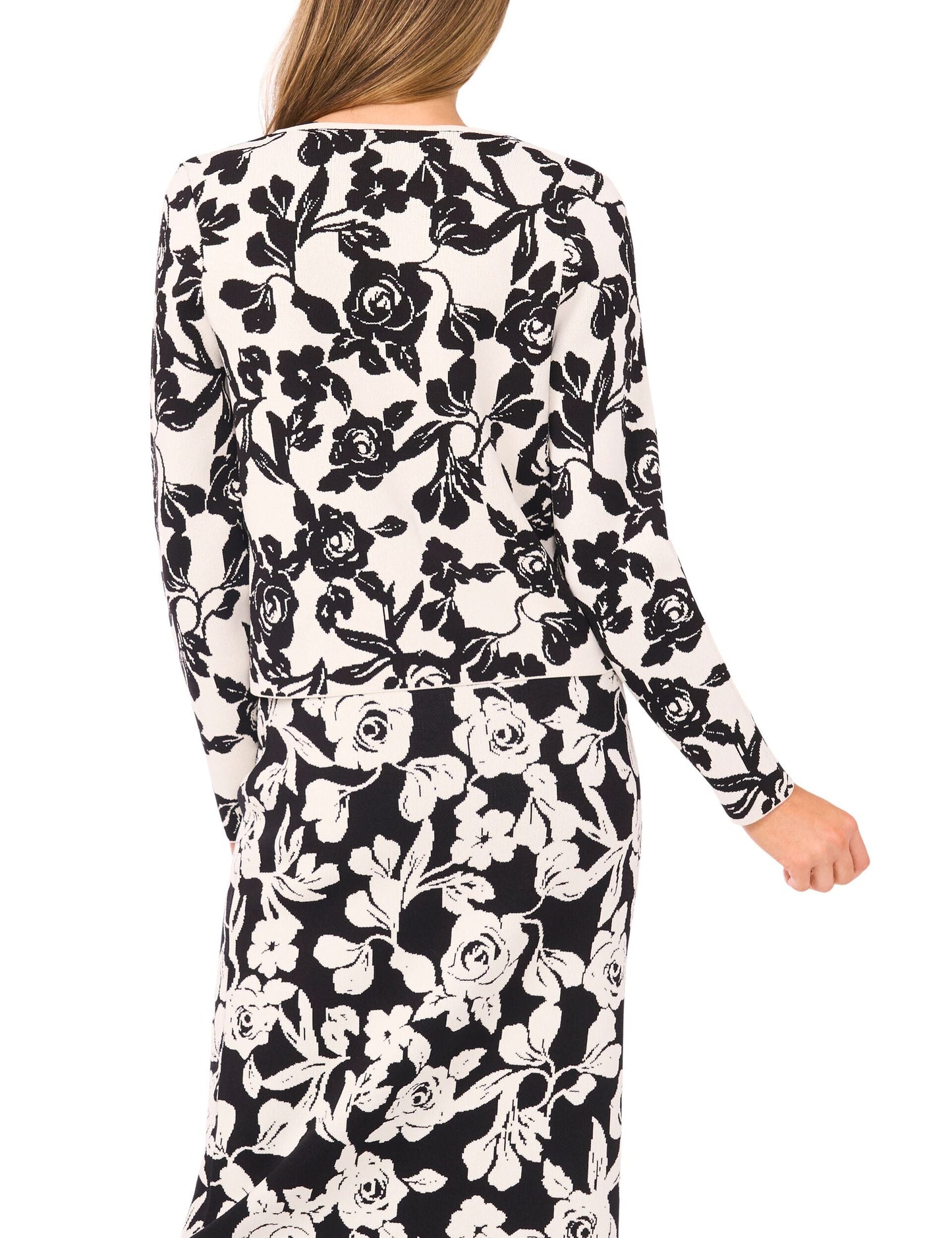 Ted Baker TORY - Rose Jacquard Cardigan WHITE