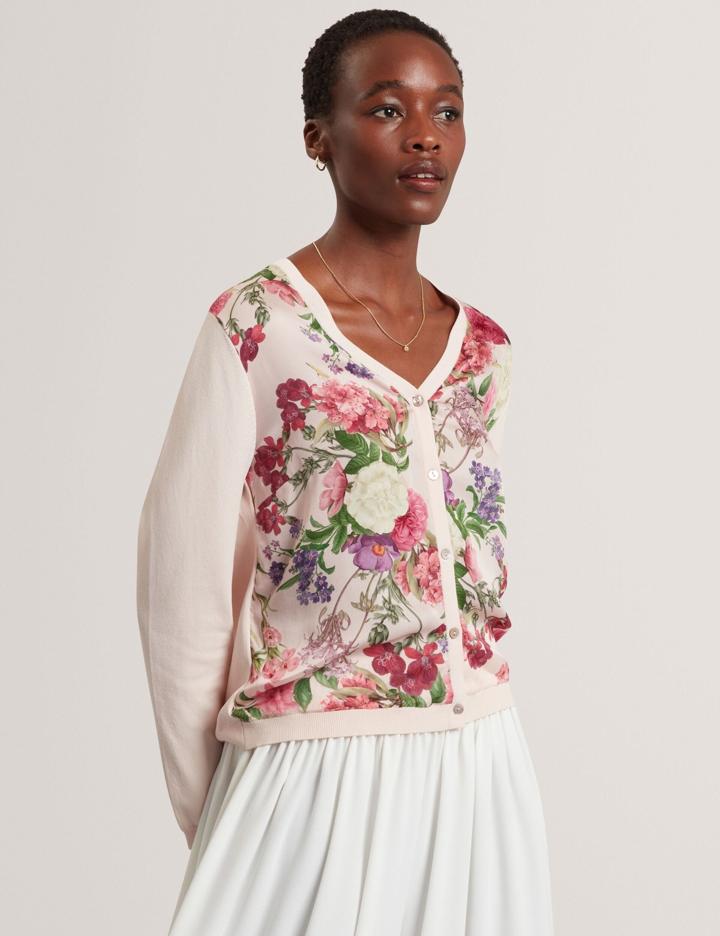 Ted Baker LISA - Mixed Media Cardigan PINK
