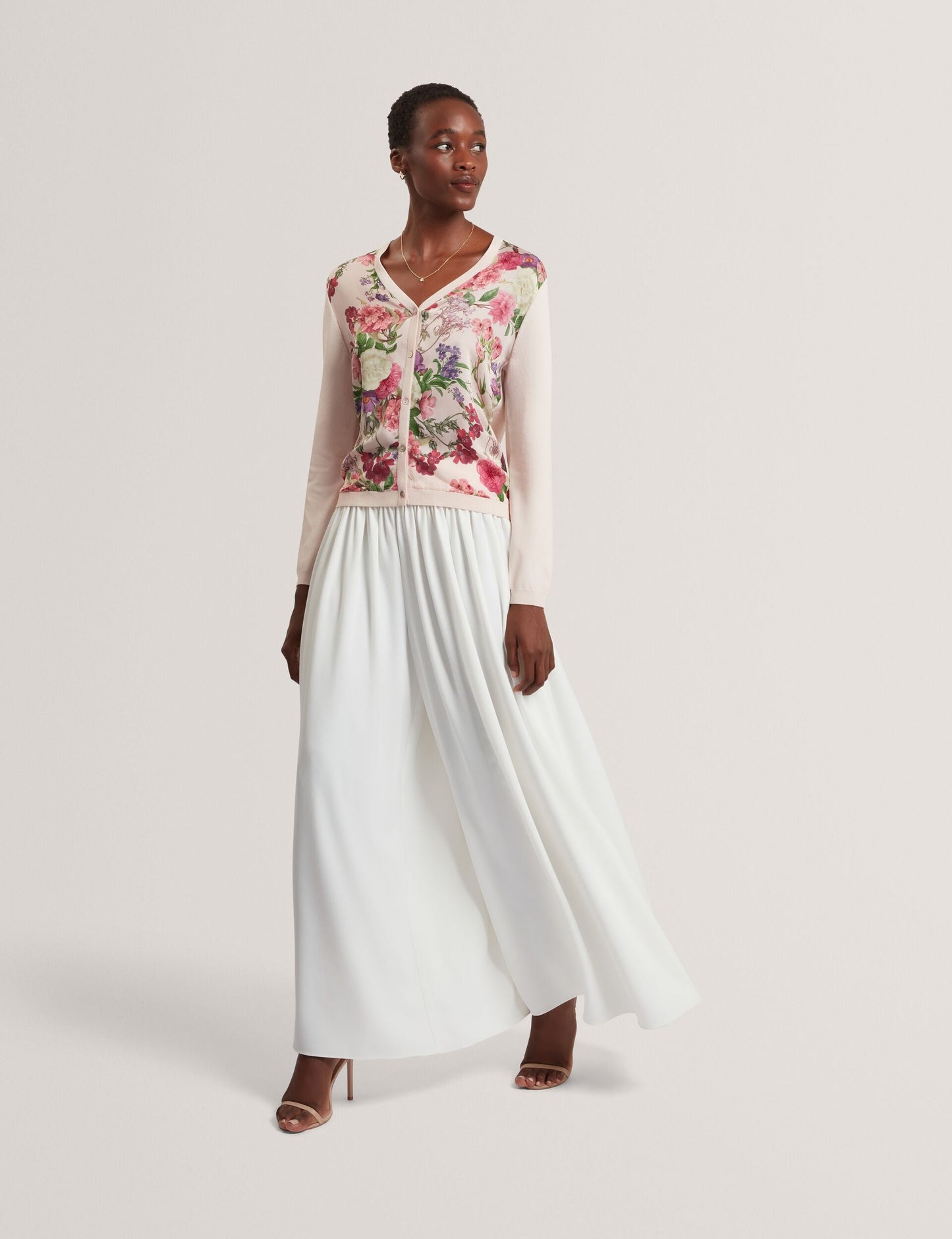 Ted Baker LISA - Mixed Media Cardigan PINK