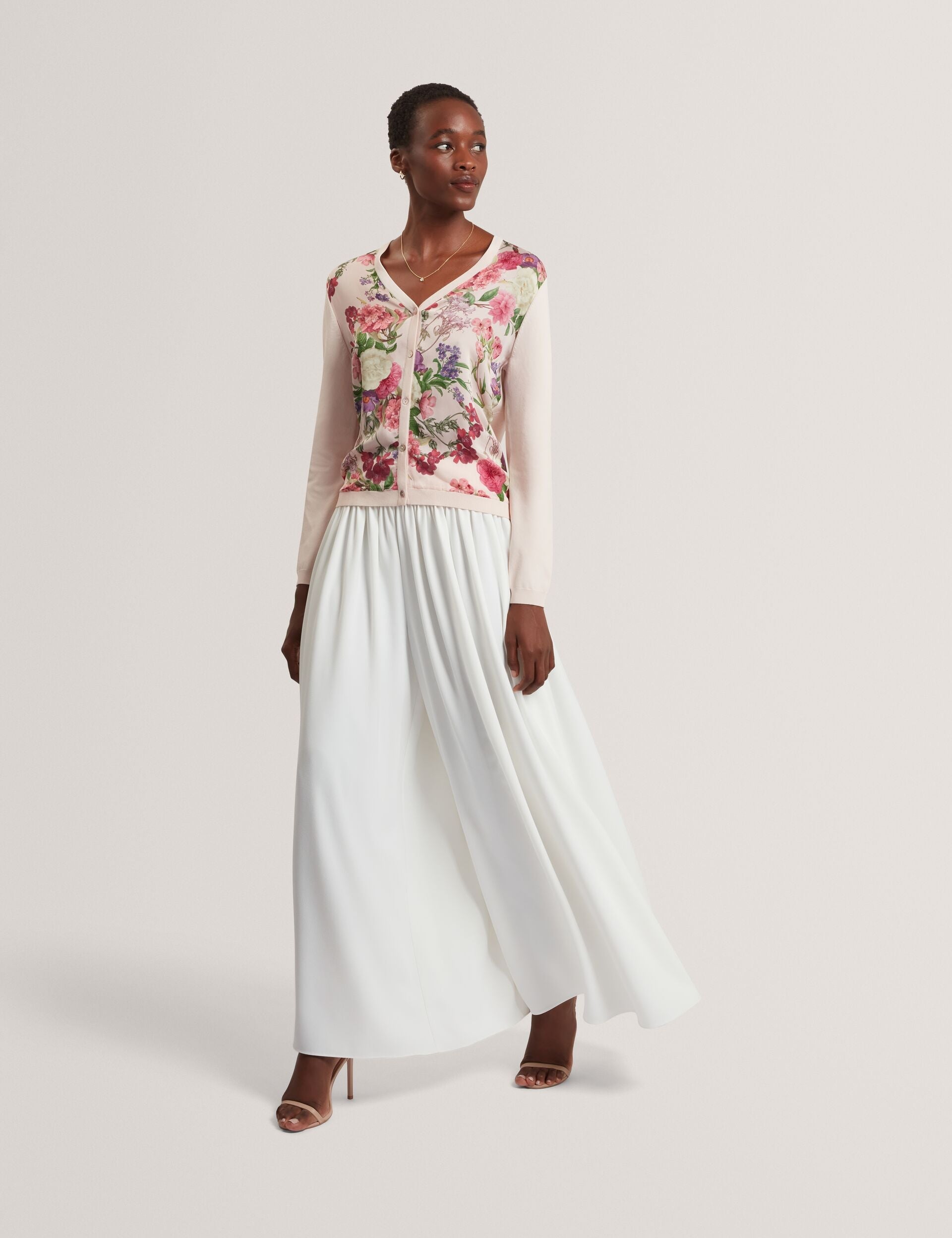 Ted Baker LISA - Mixed Media Cardigan PINK
