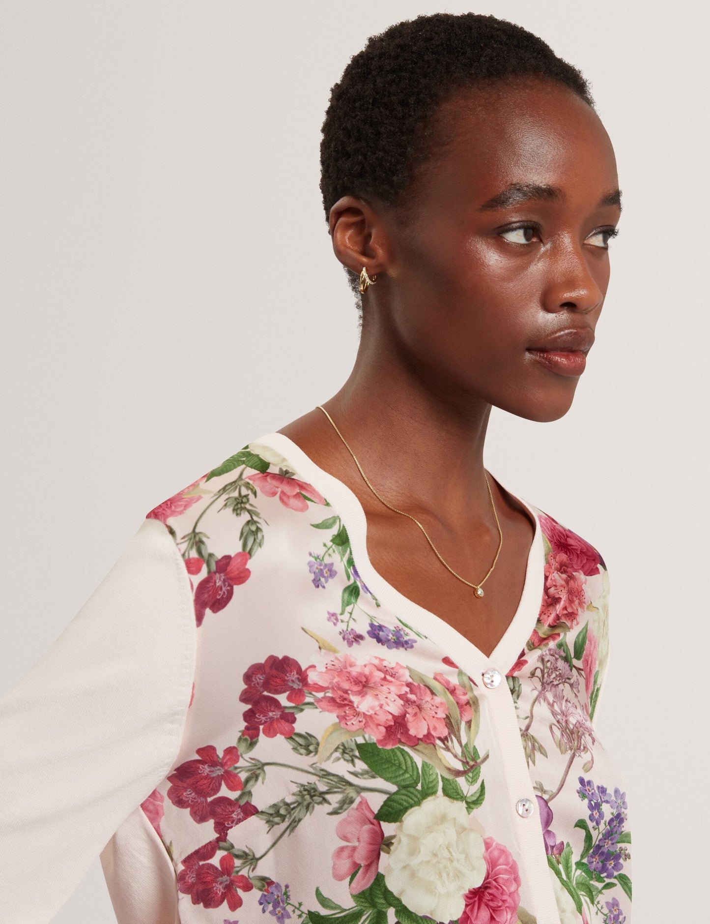Ted Baker LISA - Mixed Media Cardigan PINK