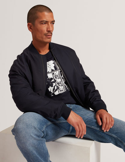 Ted Baker KONEY Botanical Graphic Crew Neck T-Shirt NAVY