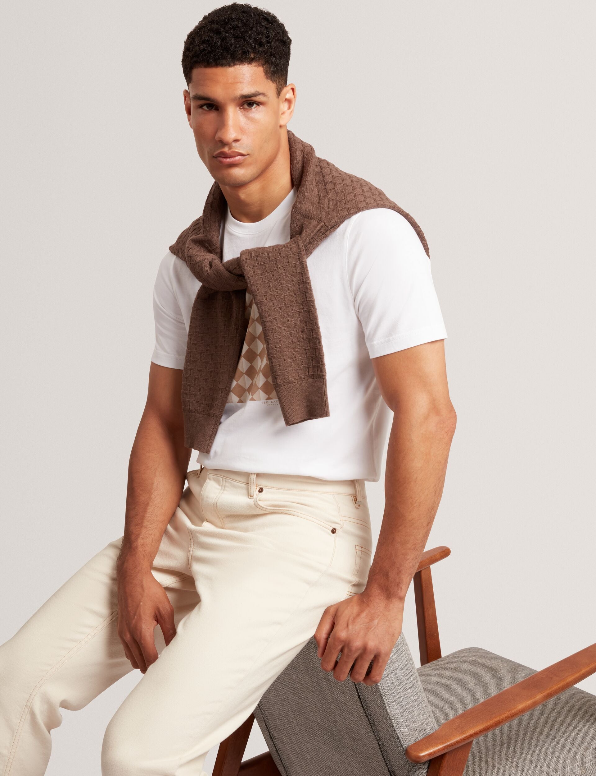 Ted Baker MAYISON Geometric Jersey Top Set 3 Pack TAN