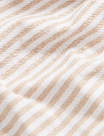 Ted Baker OURME - Classic Stripe Cotton Crew Neck T-Shirt TAUPE