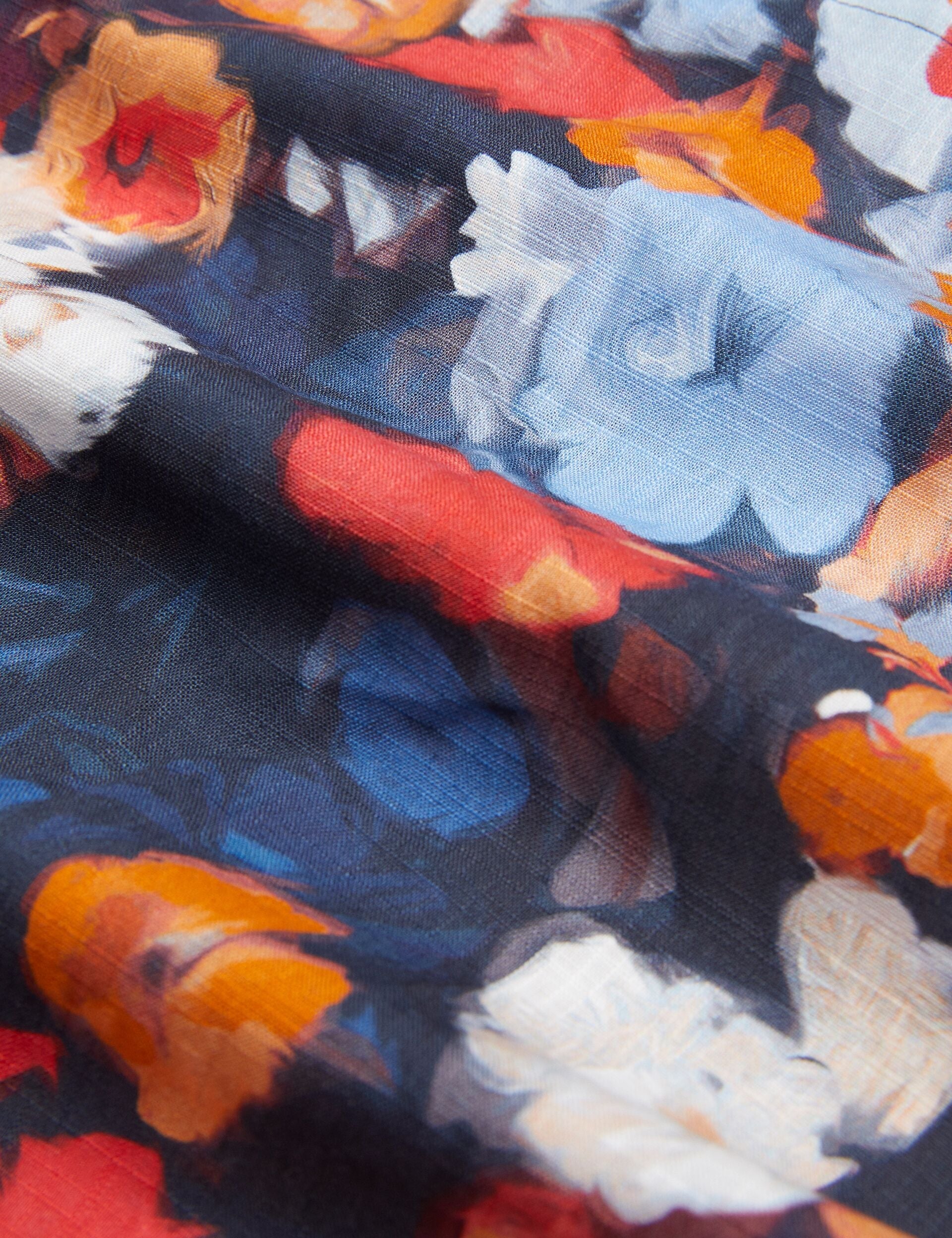 Ted Baker PIERRES - Short Sleeve Camo Floral Shirt DARK BLUE
