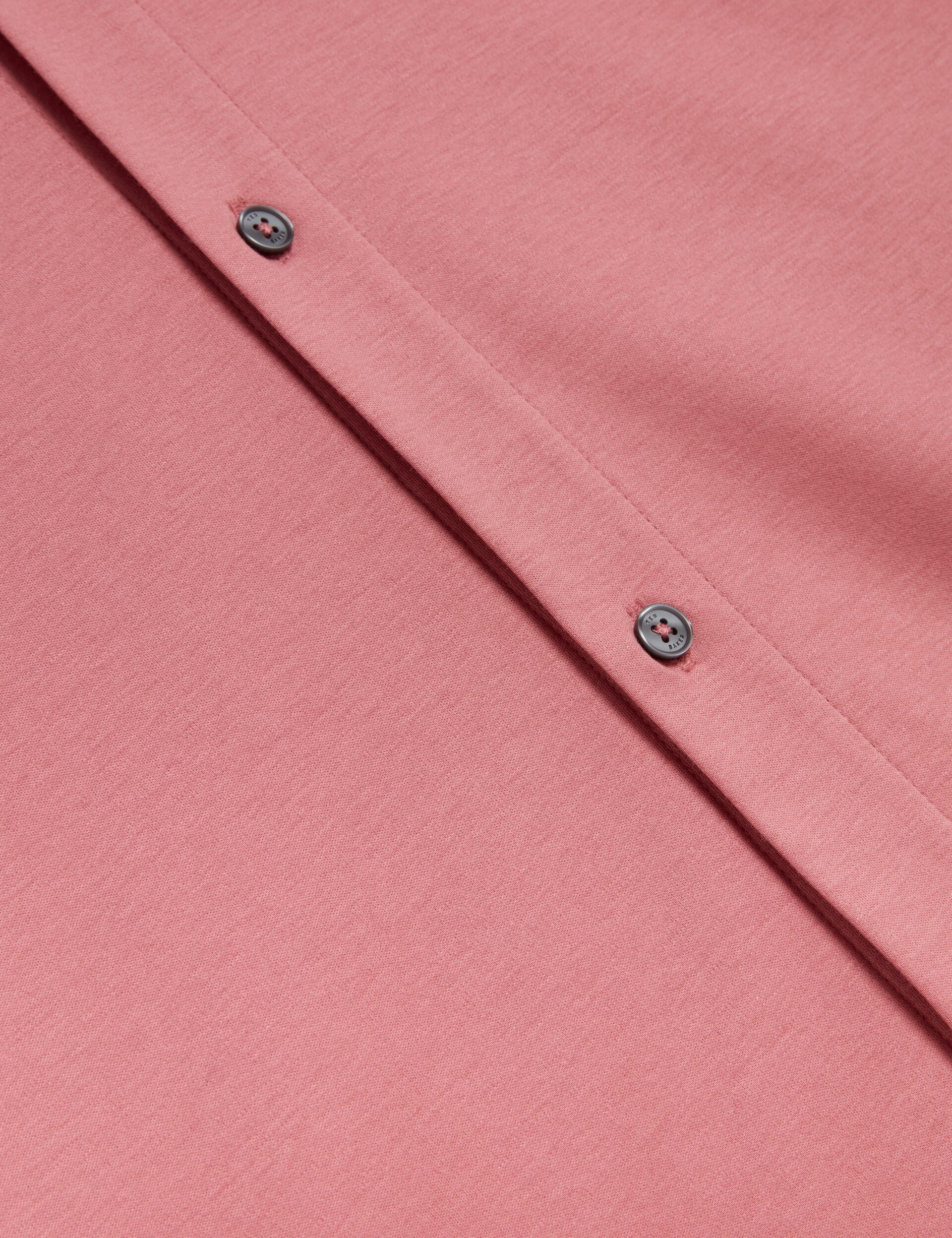 Ted Baker FILLIPP Soft Jersey Button-Through Polo Shirt PINK