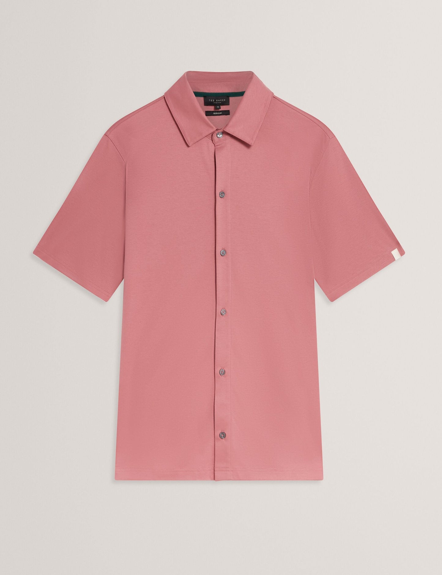 Ted Baker FILLIPP Soft Jersey Button-Through Polo Shirt PINK
