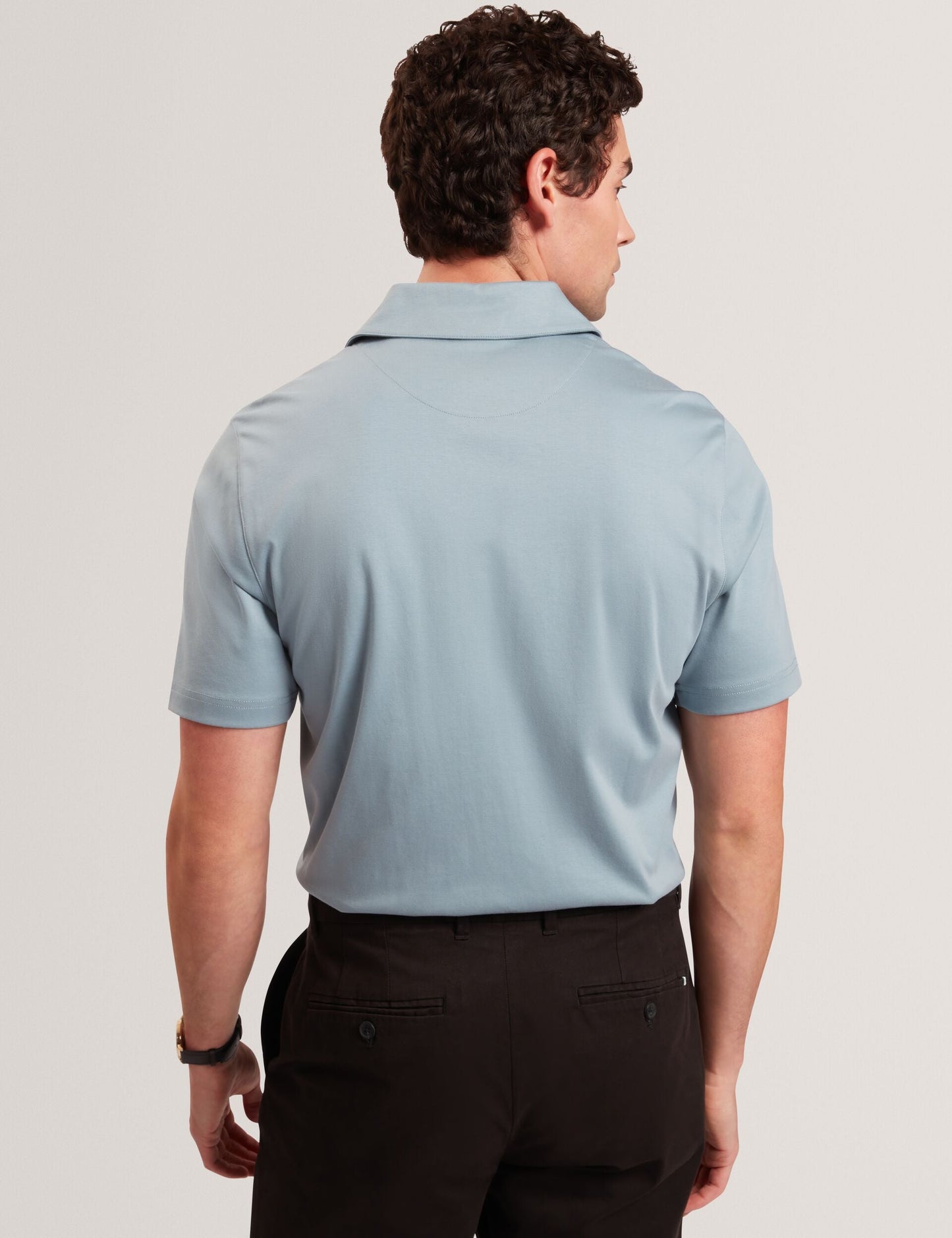 Ted Baker FILLIPP Soft Jersey Button-Through Polo Shirt TEAL BLUE