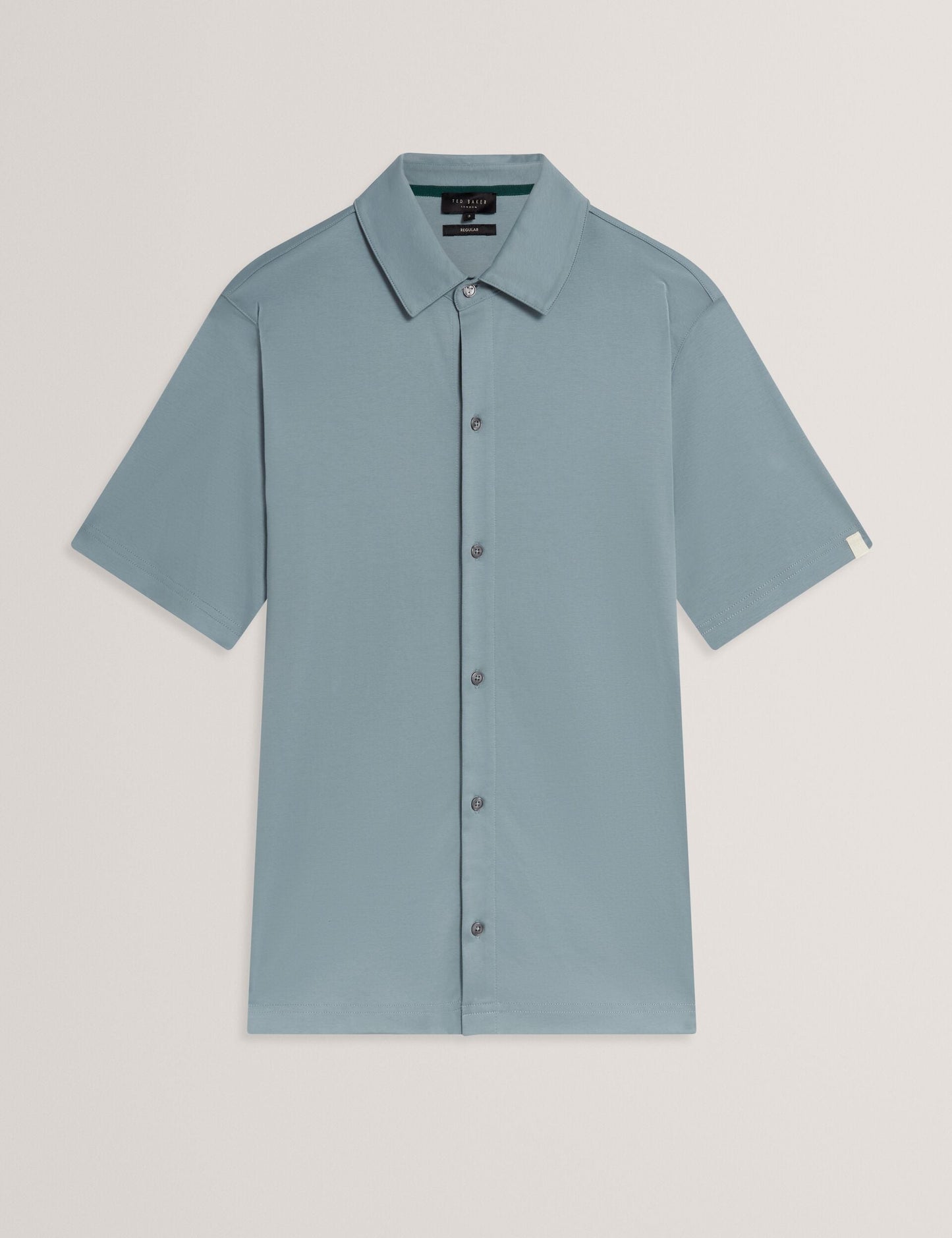 Ted Baker FILLIPP Soft Jersey Button-Through Polo Shirt TEAL BLUE