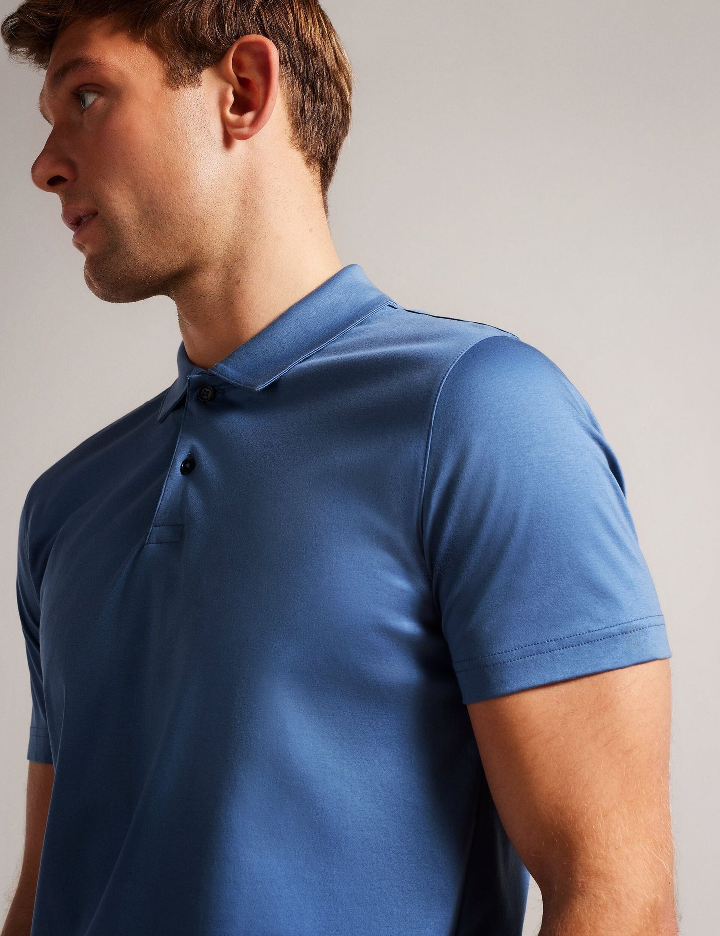 Ted Baker ZEITER - Slim Fit Pure Cotton Polo Shirt DARK BLUE