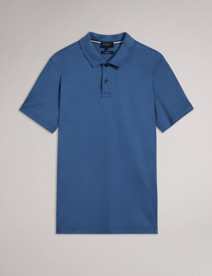 Ted Baker ZEITER - Slim Fit Pure Cotton Polo Shirt DARK BLUE
