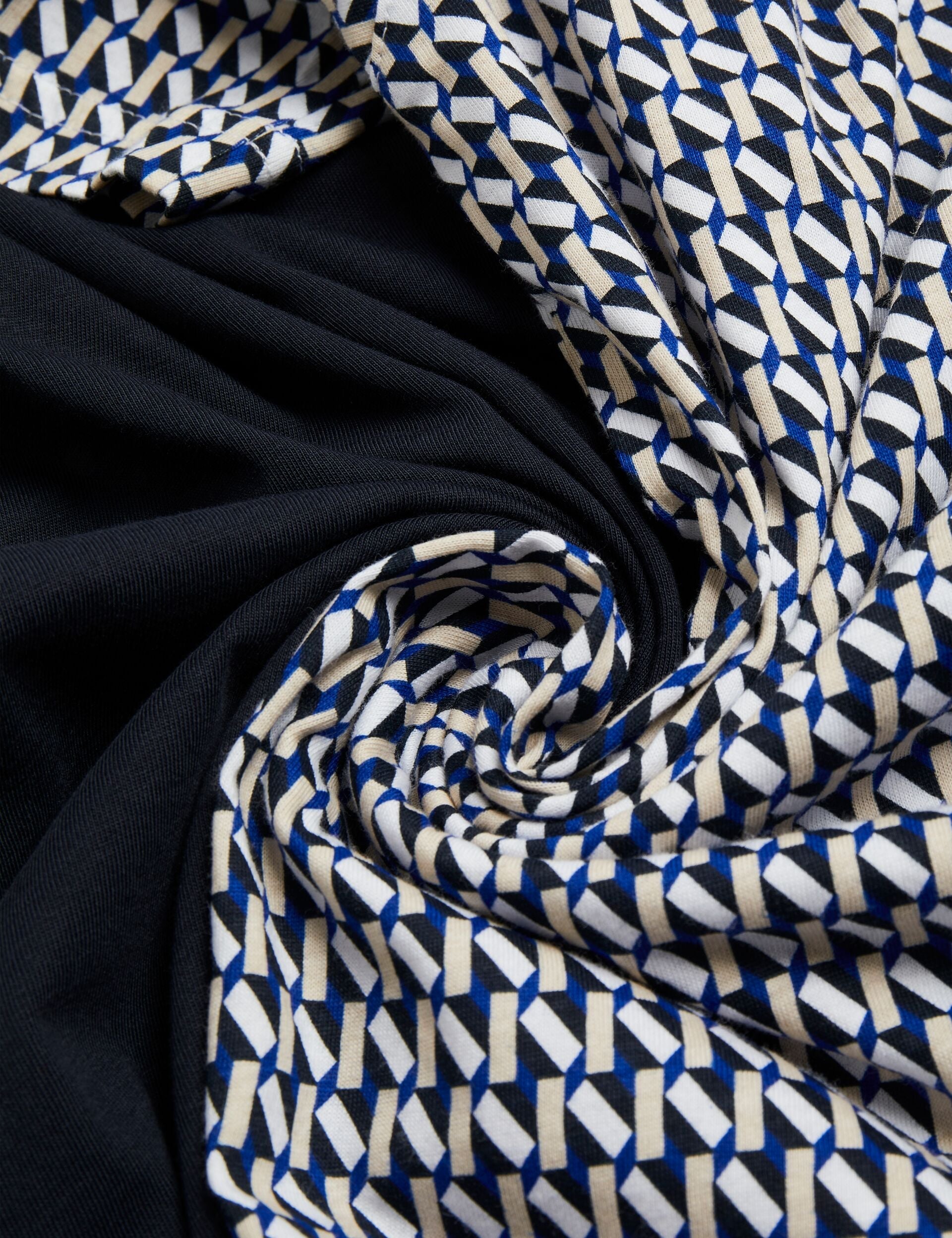 Ted Baker SANGS Geometric Jersey Top Gift Set in Navy NAVY