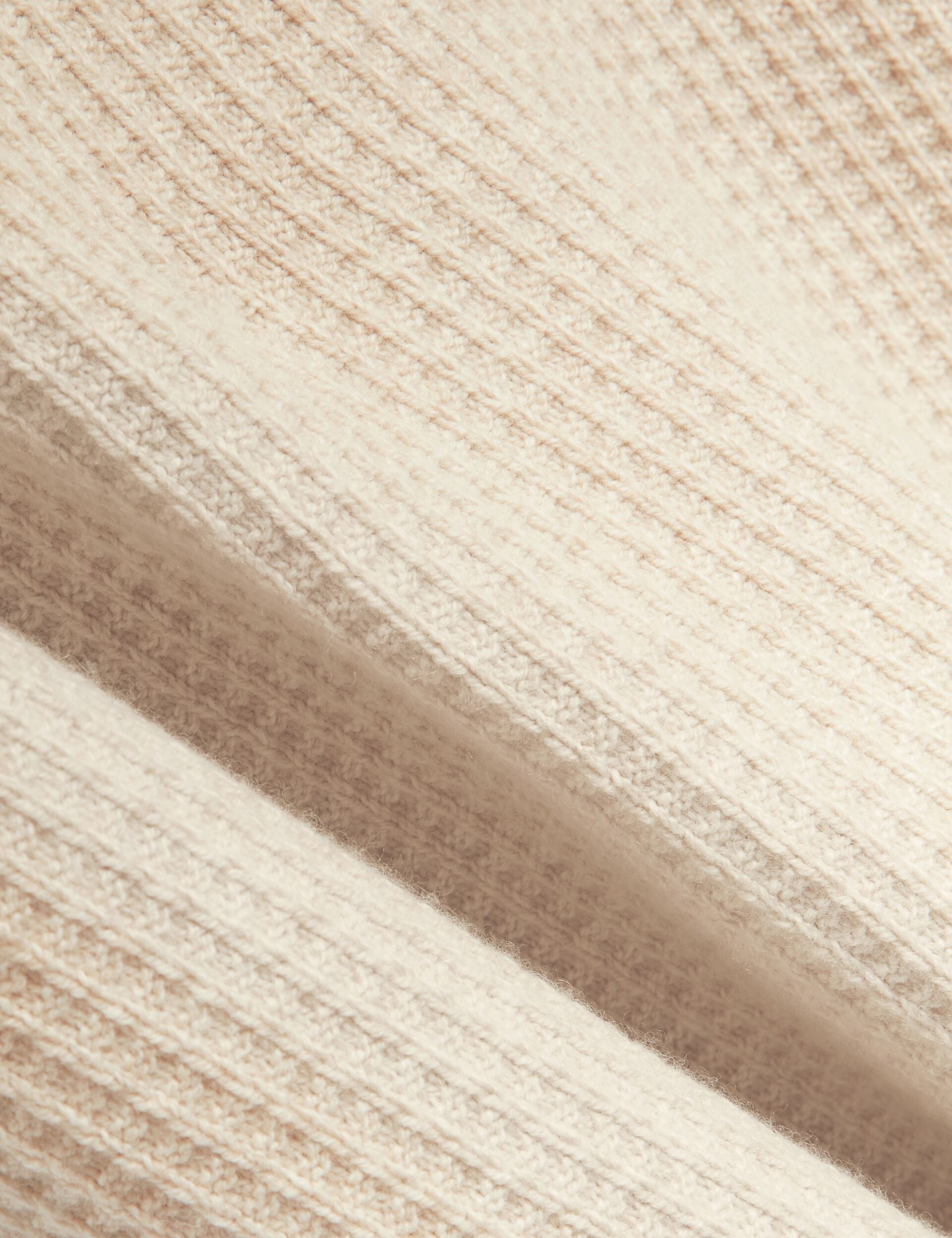 Ted Baker CAELUM Herringbone Texture Knit Short Sleeve Polo NATURAL