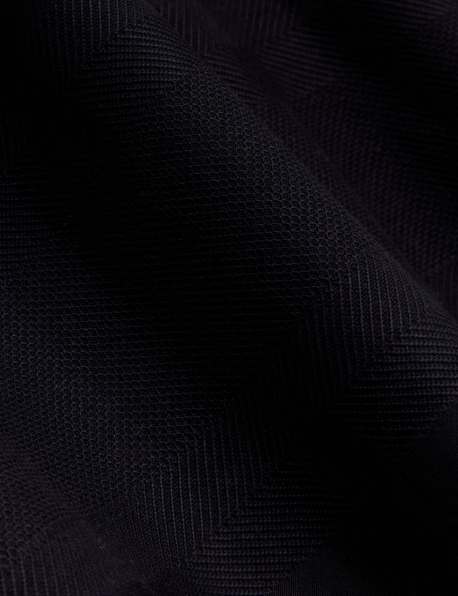 Ted Baker KAELITH Textured Panel Cotton Short Sleeve T-Shirt NAVY