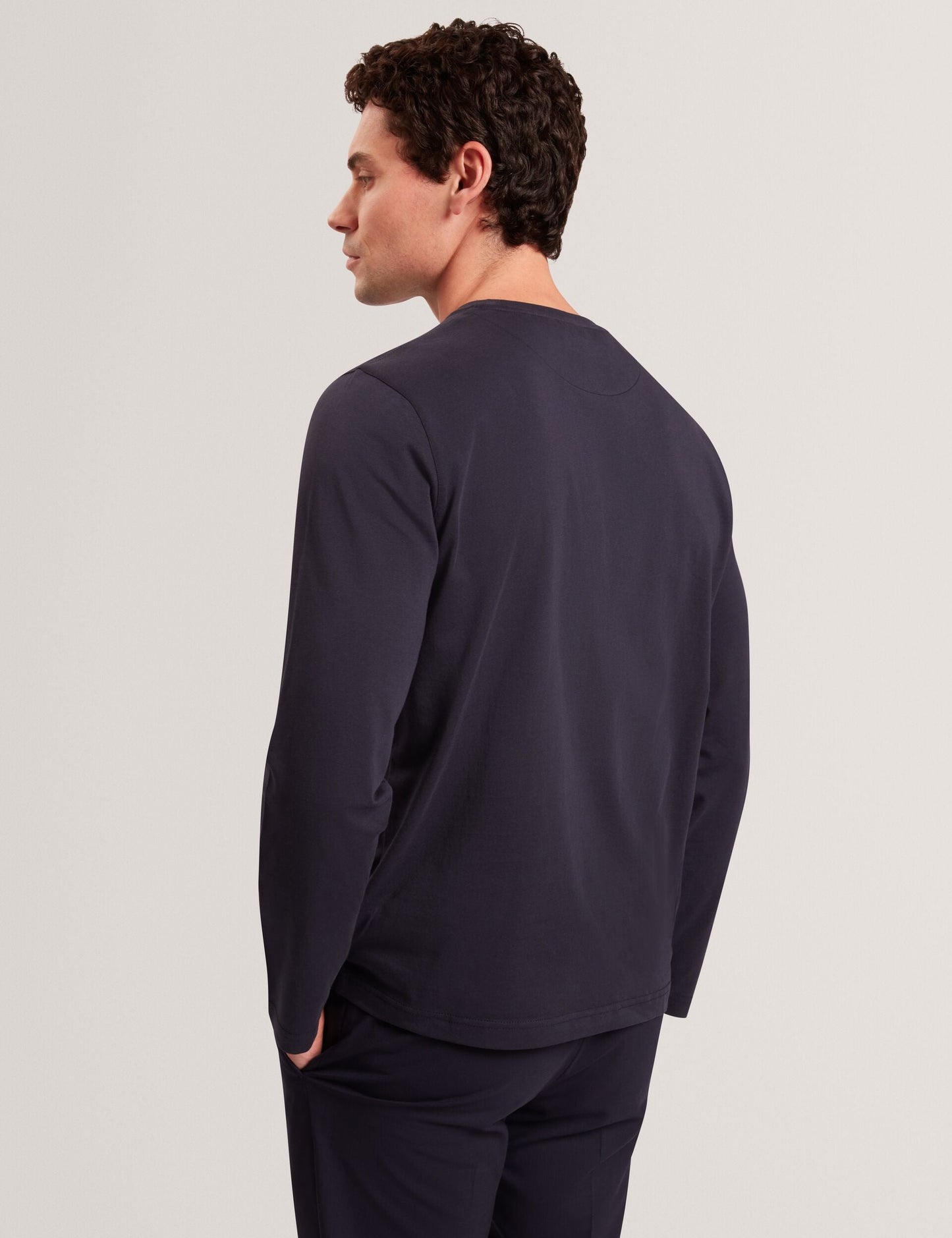 Ted Baker SININO Graphic Patch Long Sleeve T-Shirt NAVY