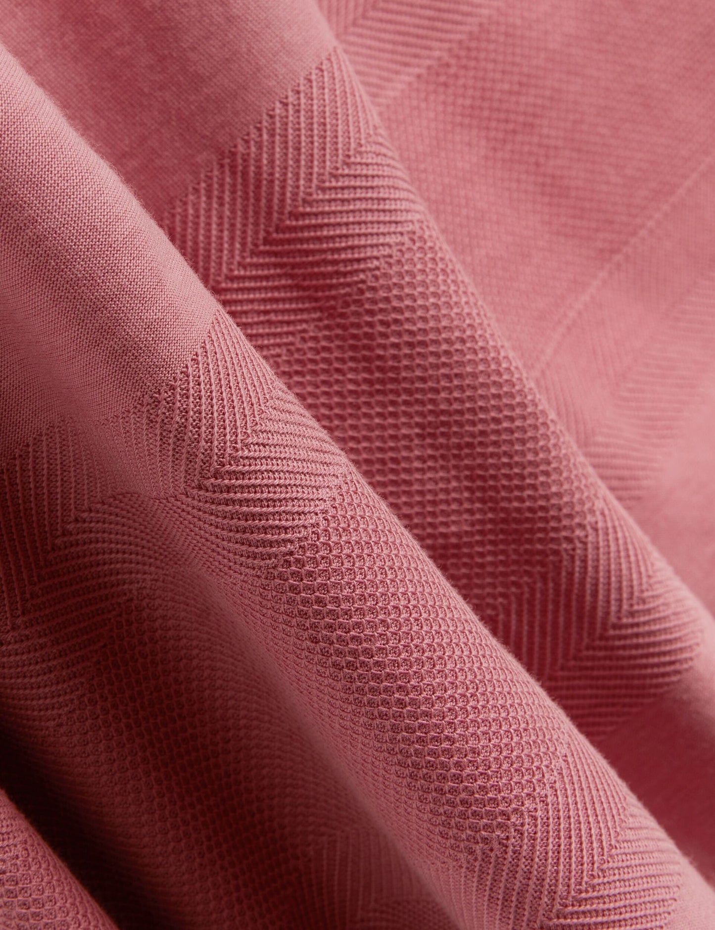 Ted Baker KAELITH Textured Panel Cotton Short Sleeve T-Shirt PINK