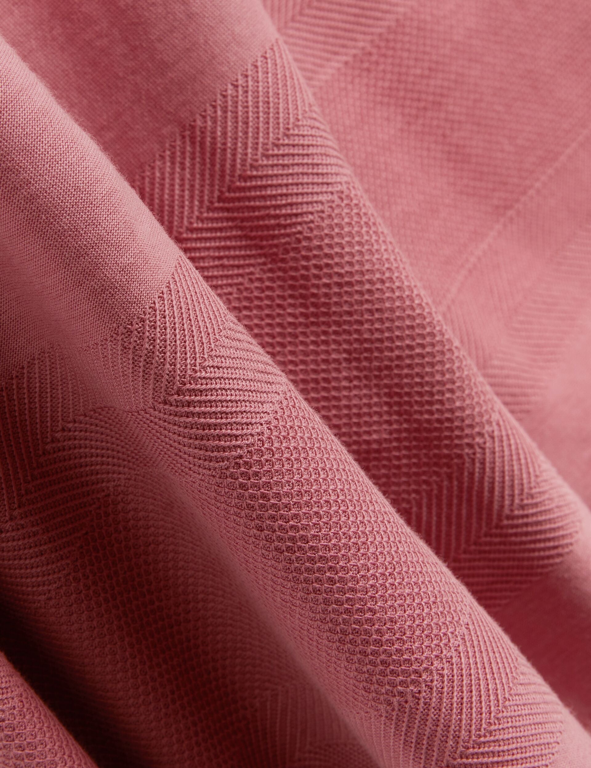 Ted Baker KAELITH Textured Panel Cotton Short Sleeve T-Shirt PINK
