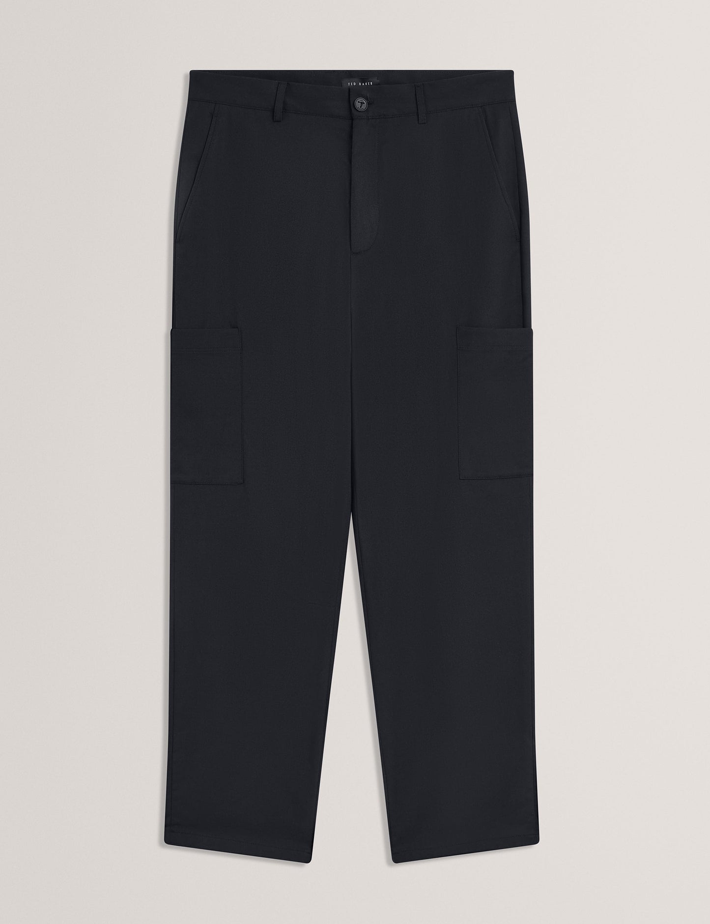 Ted Baker TEDDOT Tapered Leg Cotton Stretch Twill Pants BLACK