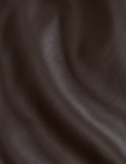 Ted Baker WAGGONER - Leather Bomber Jacket CHOCOLATE