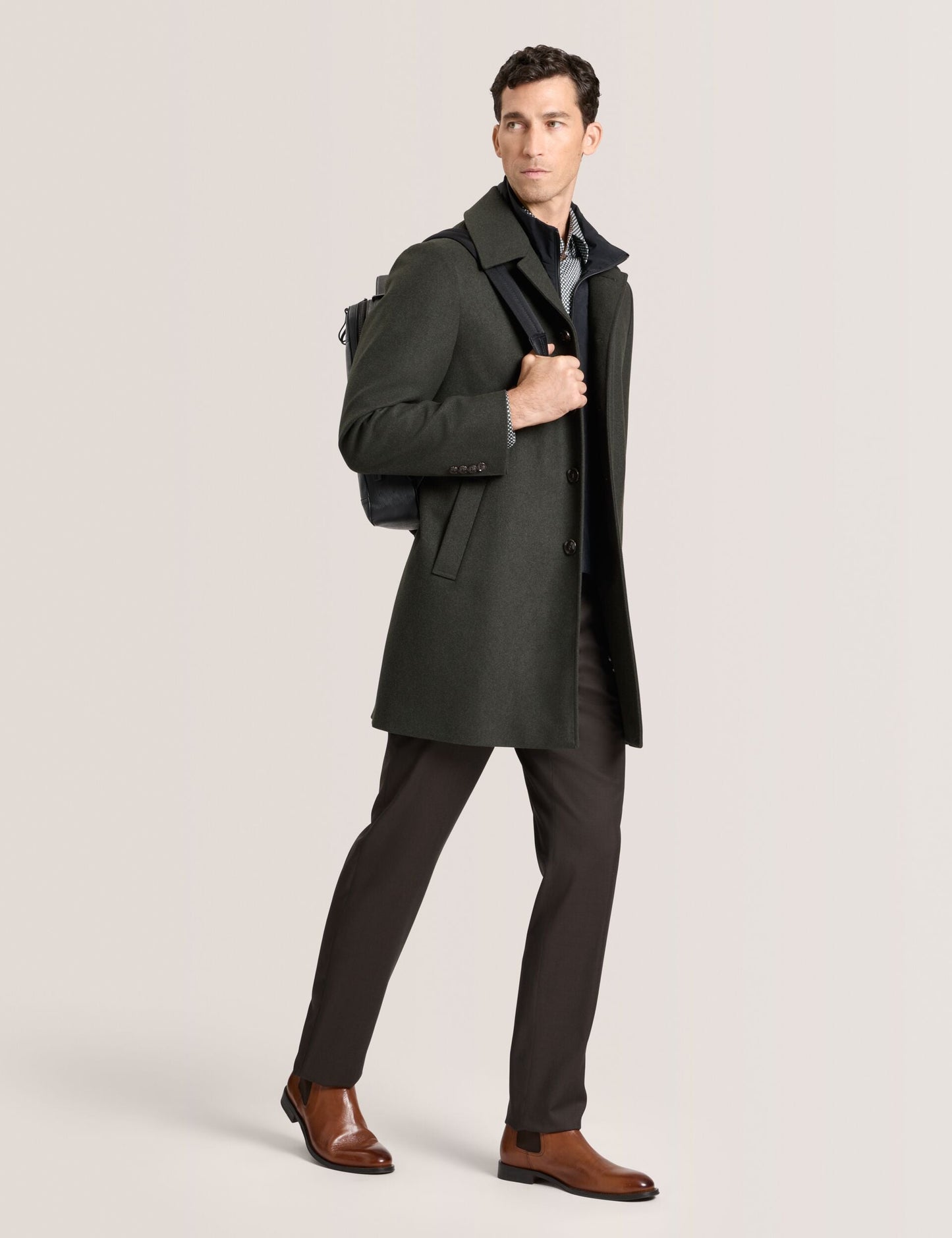 Ted Baker WIMBLEDON - Overcoat with Bib OLIVE