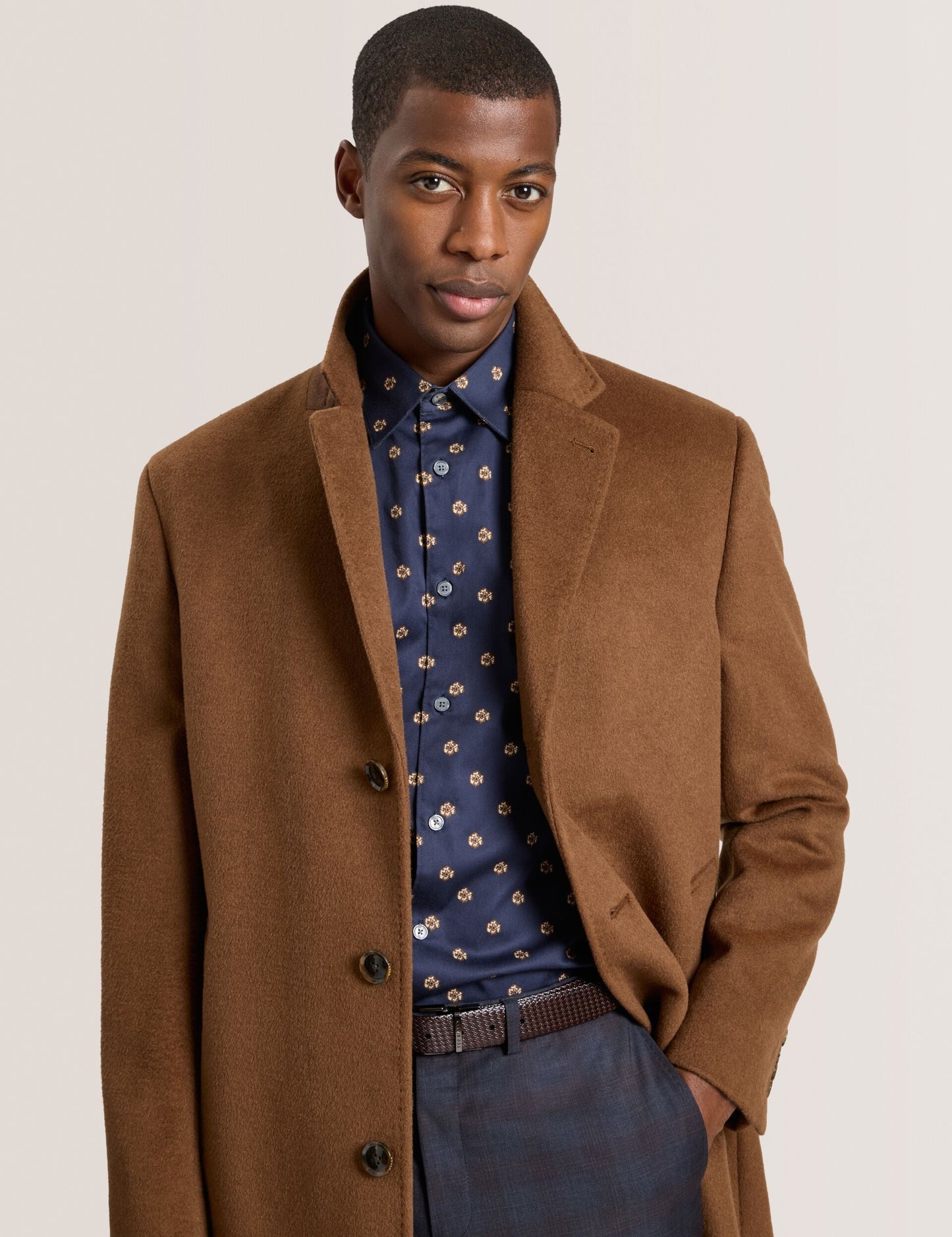 Ted Baker WYSTAN - Overcoat DARK CAMEL