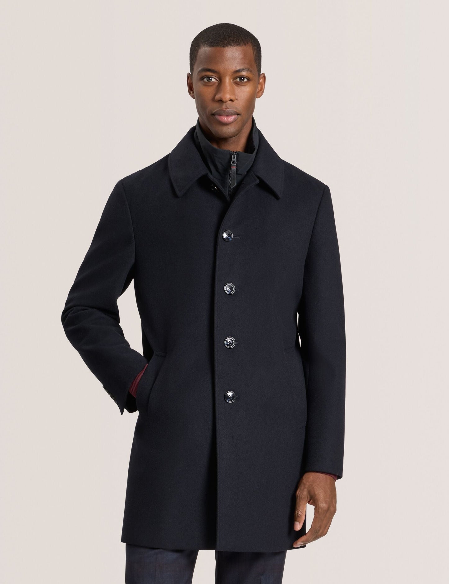 Ted Baker WIMBLEDON - Overcoat with Bib NAVY