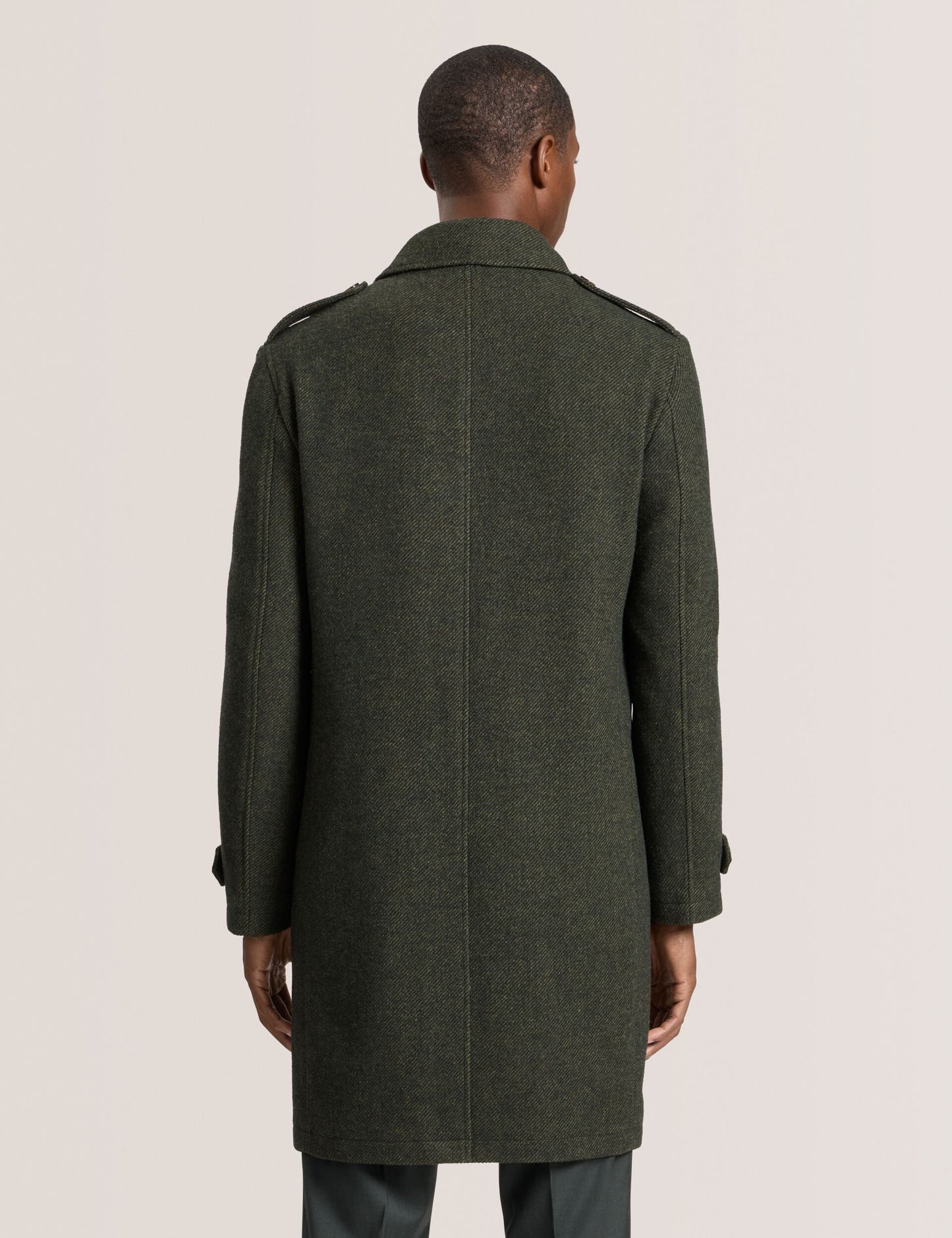 Ted Baker WINDYHILL - Twill Overcoat OLIVE