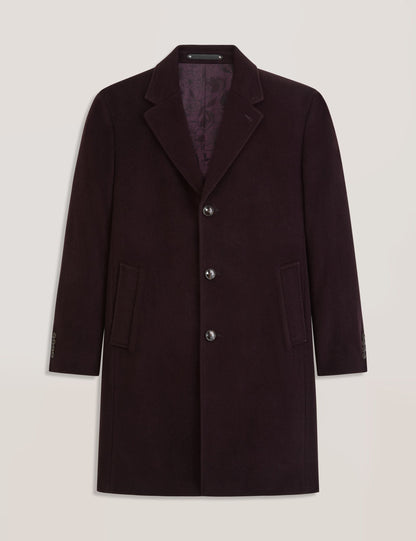 Ted Baker WYSTAN - Overcoat BURGUNDY