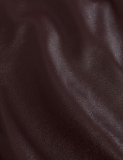 Ted Baker WAGGONER - Leather Bomber Jacket BURGUNDY