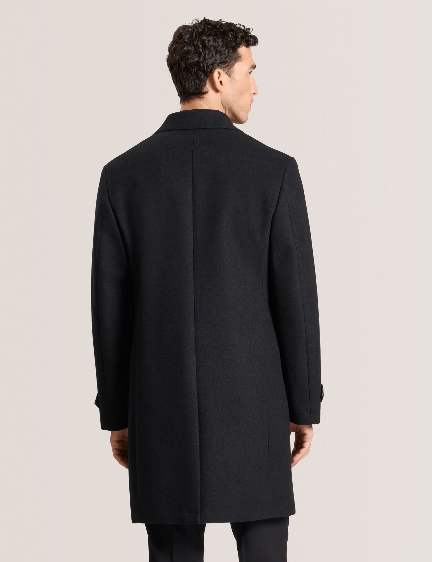 Ted Baker WINTHROP - Double Breasted Overcoat BLACK