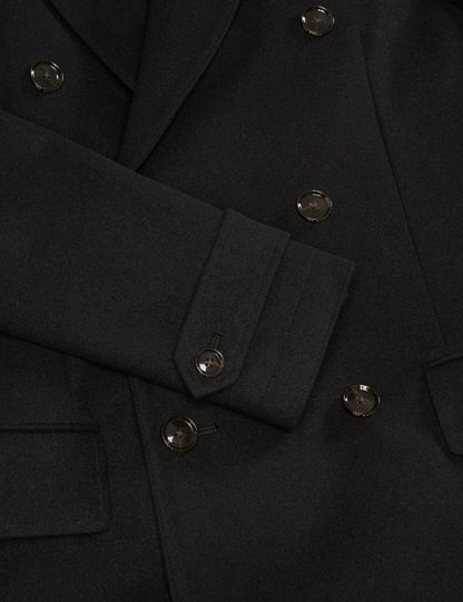 Ted Baker WINTHROP - Double Breasted Overcoat BLACK
