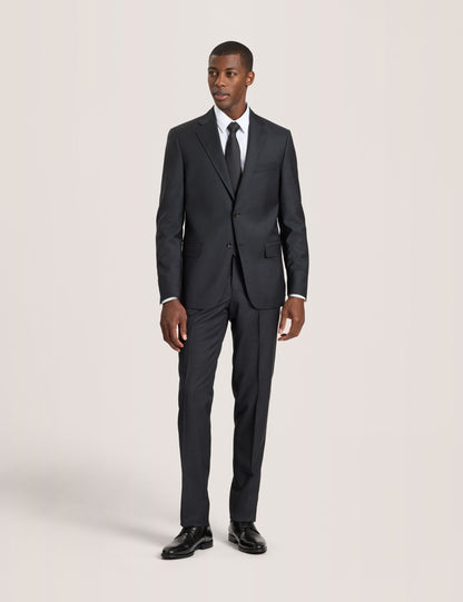 Ted Baker WRIGHT-GRID – Single Breasted Two Button Notch Fully Fashioned Grid Suit Jacket BLACK
