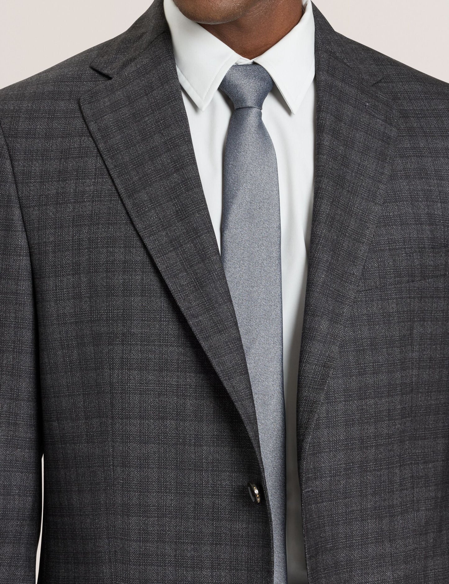 Ted Baker WRIGHT-TATTERSALL – Single Breasted Two Button Notch Fully Fashioned Tattersall Suit Jacket DARK GREY