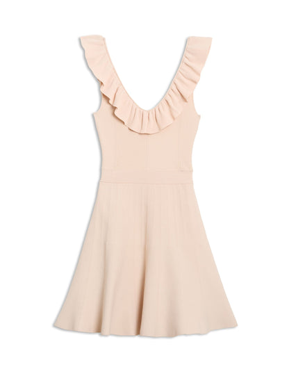 Ted Baker SAYLAA - Ruffle Neckline Mini Dress LIGHT PINK