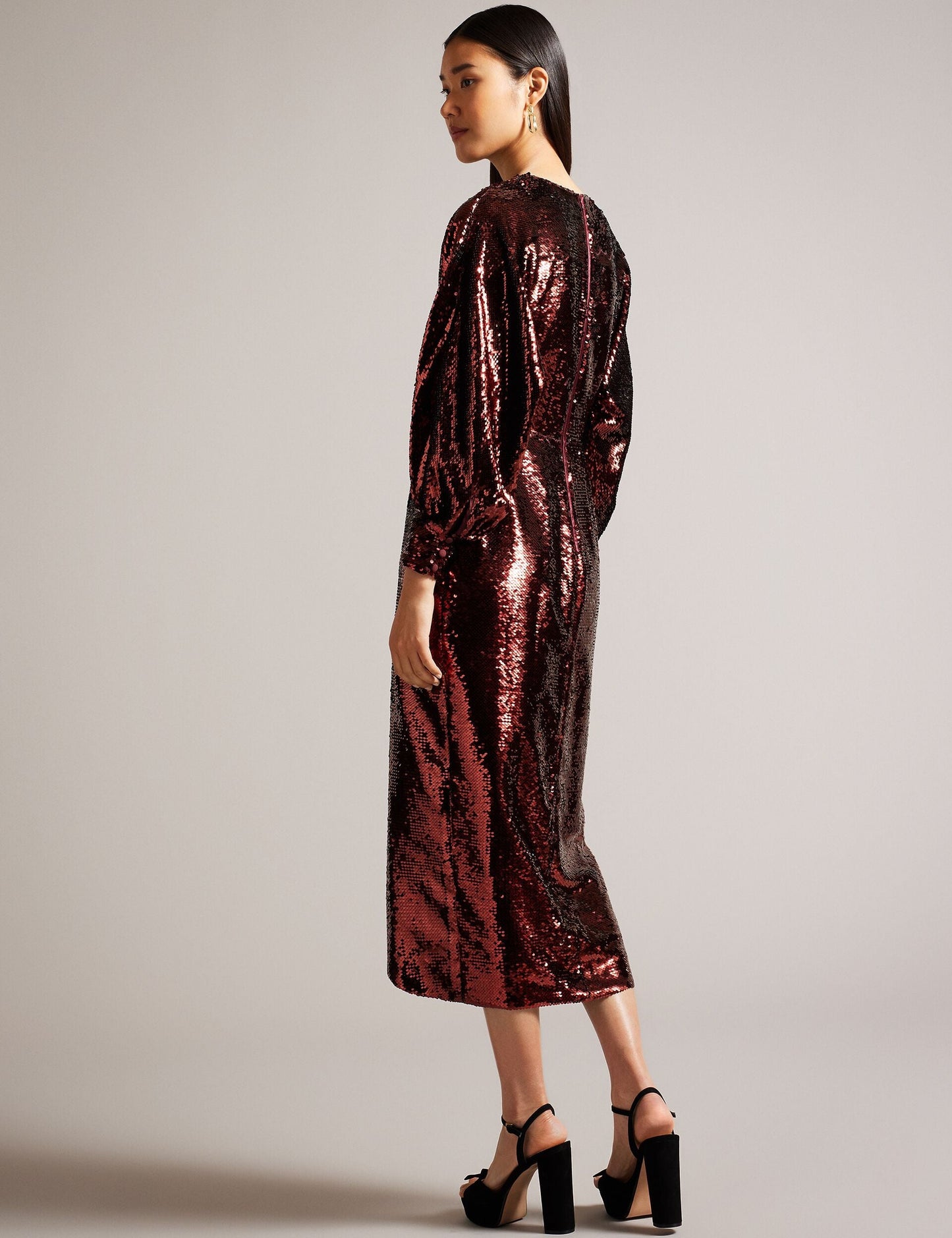 Ted Baker EMALEEE - Midi Dress WINE