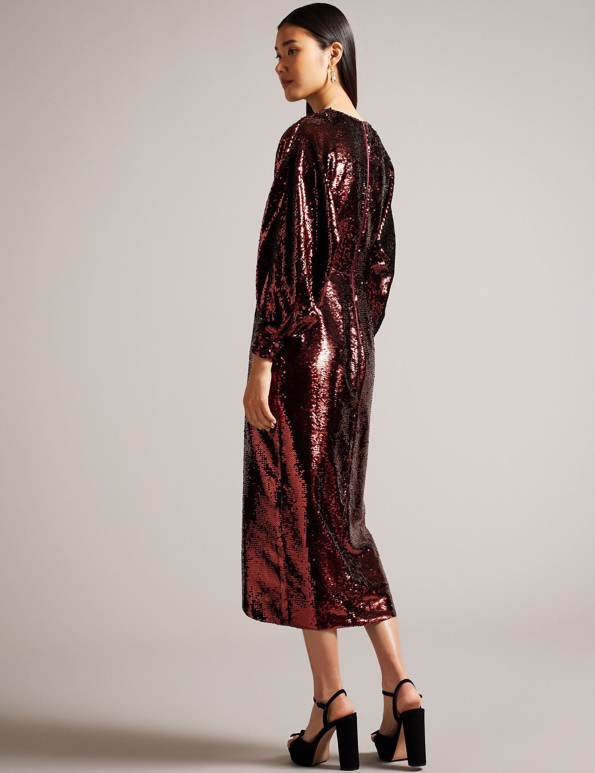 Ted Baker EMALEEE - Midi Dress WINE