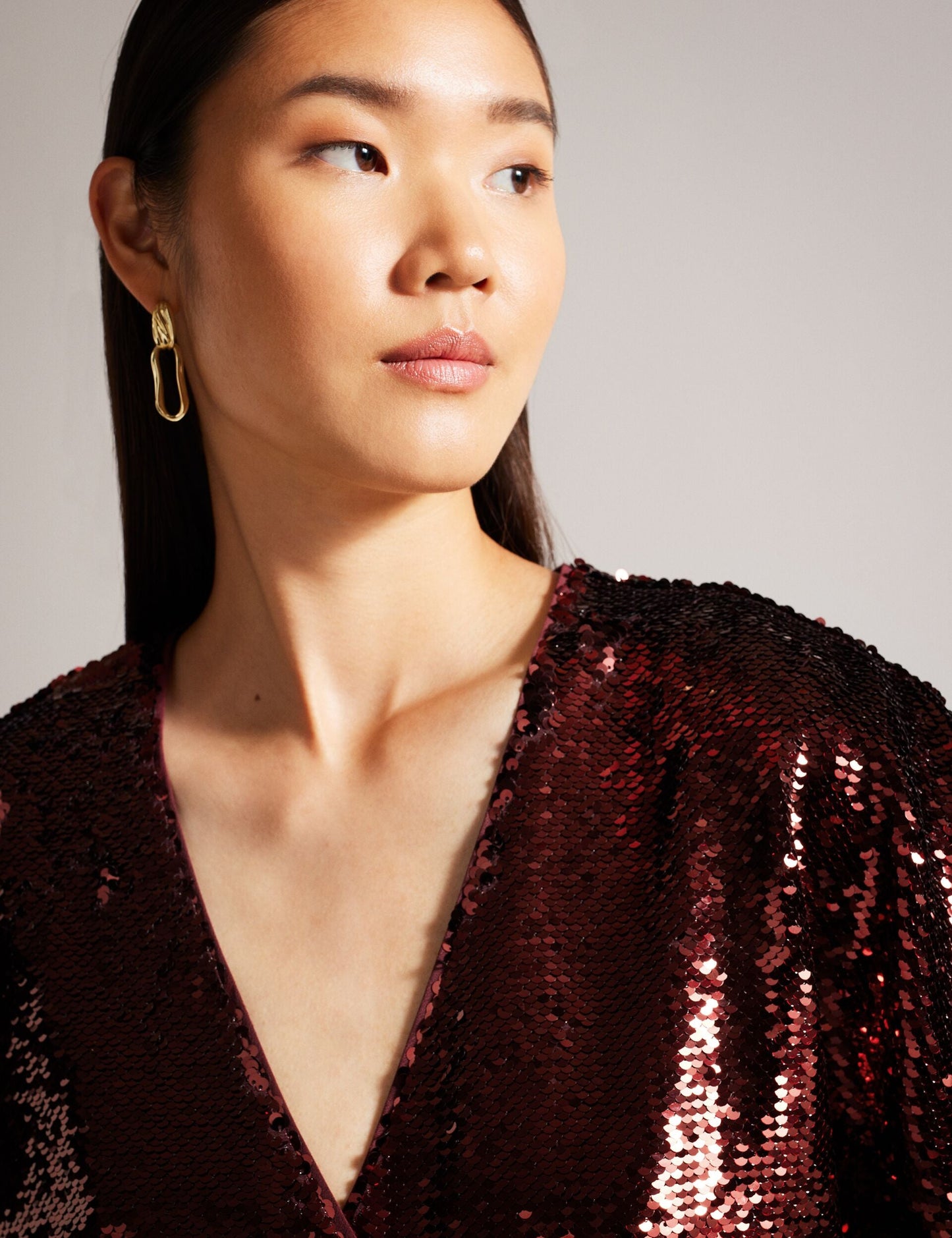 Ted Baker EMALEEE - Midi Dress WINE