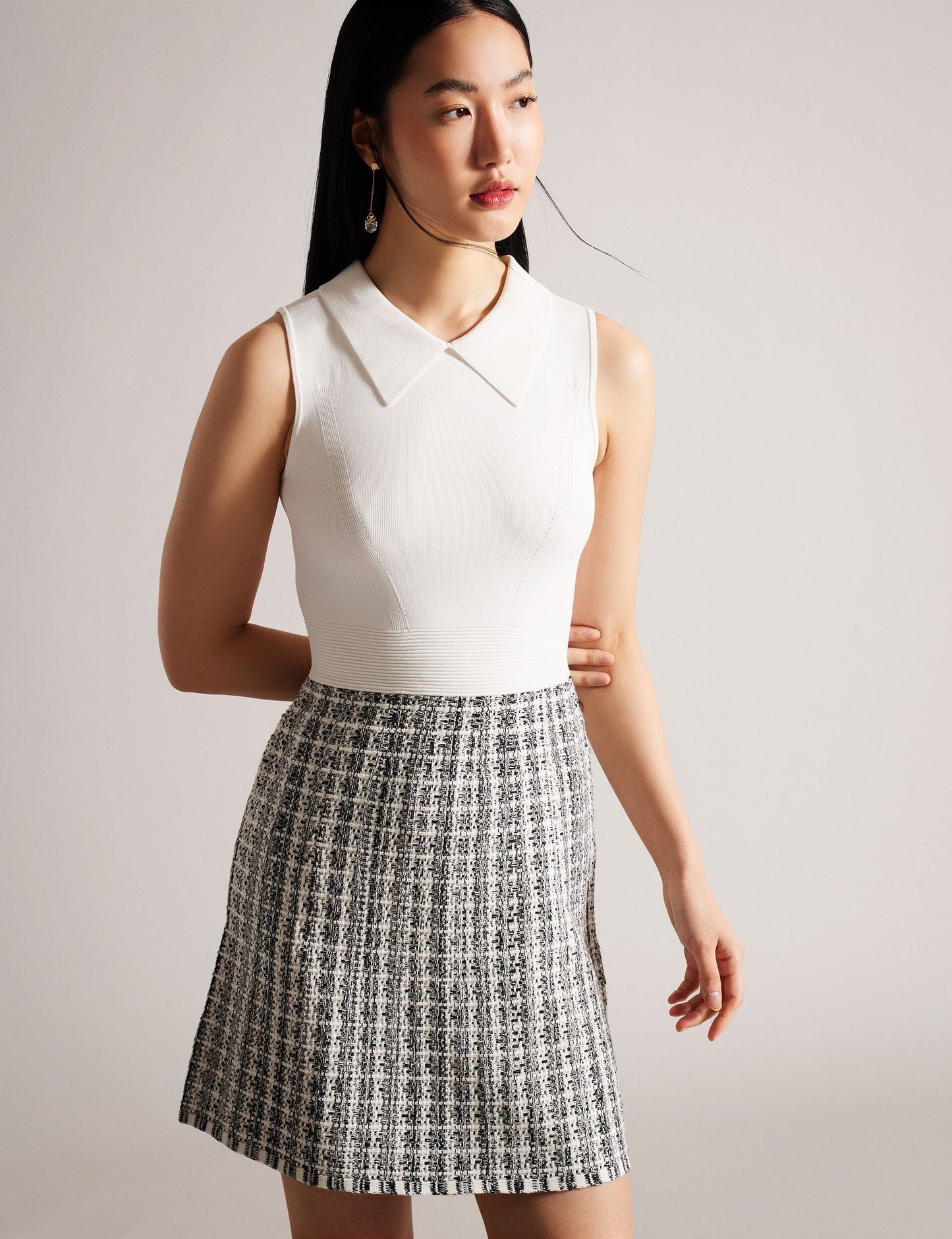 Ted Baker DIVEENA - Mini Dress NATURAL